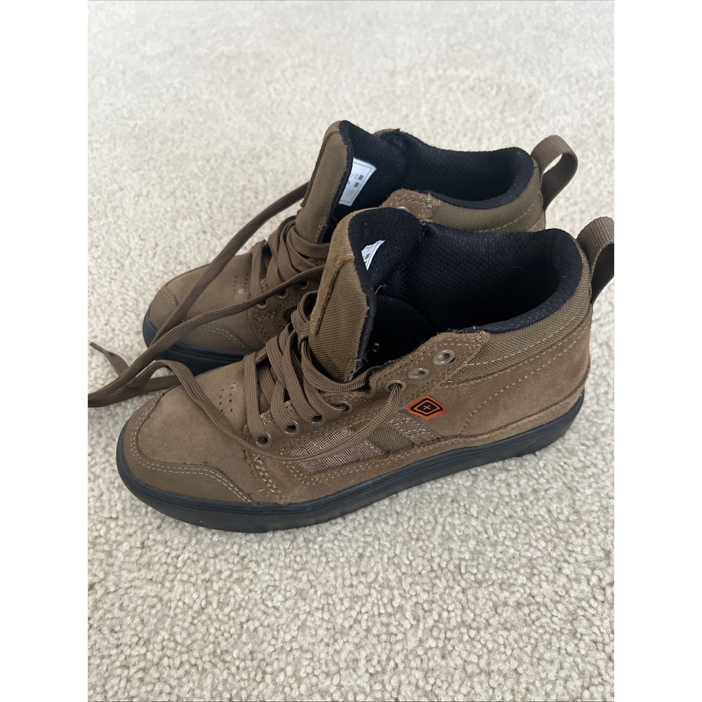 5.11 Tactical Norris Sneaker Mens 6 Womens 7.5 Dark Coyote Brown Leather Shoes
